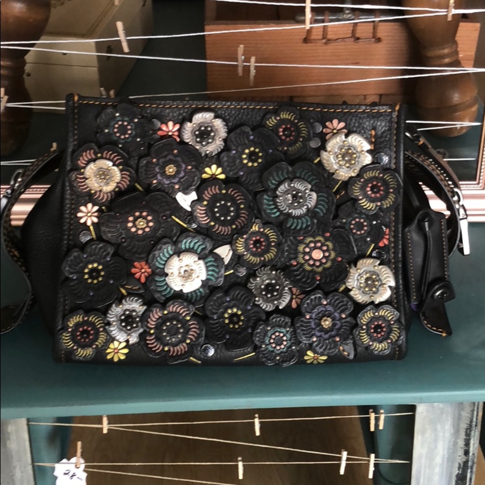 Coach Rogue With Tea Rose Purse